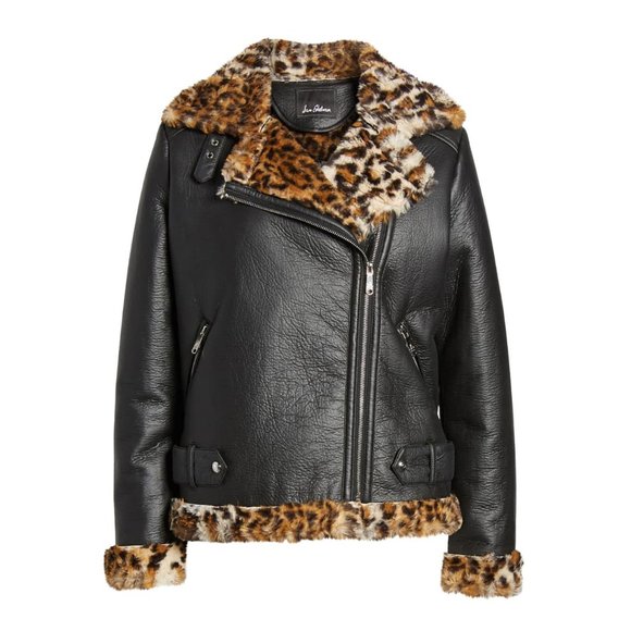 BNWT Sam Edelman Leopard Moto Jacket - Picture 1 of 5